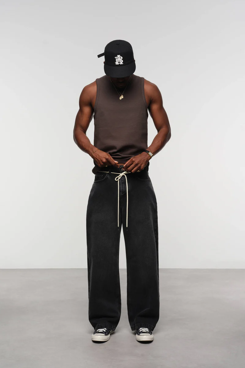 About:Blank wide leg denim Pants - Image 2
