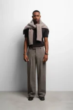 About:Blank tailored wide leg trouser Brown - Image 2