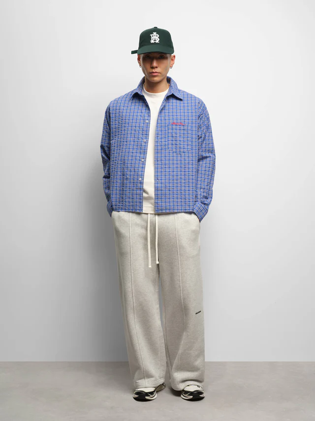 About:blank raw edge check shirt - Image 2