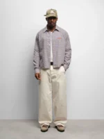 About:blank raw edge check shirt - Image 2
