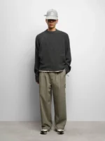 About:blank rib mock neck crew - Image 2