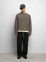 About:blank rib mock neck crew - Image 2