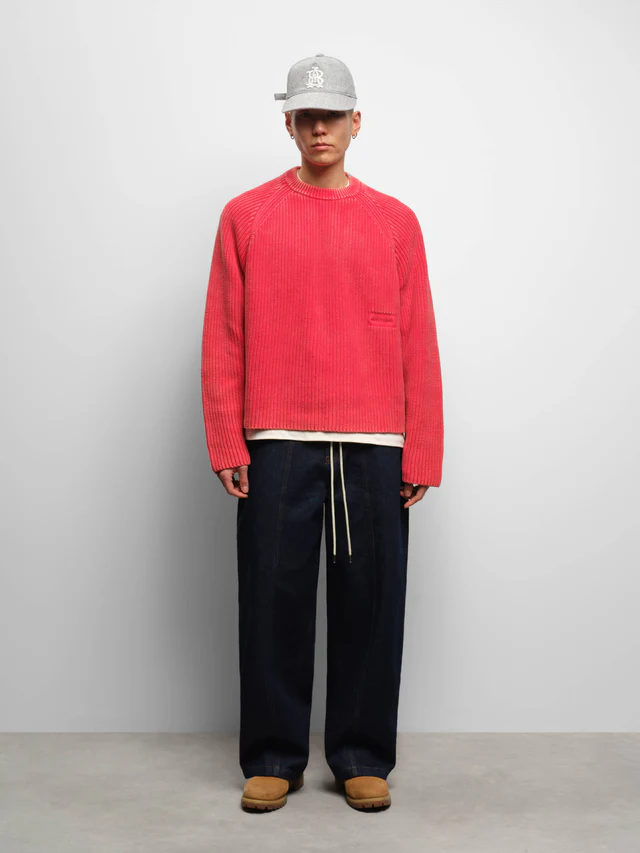 About:blank rib mock neck crew - Image 2